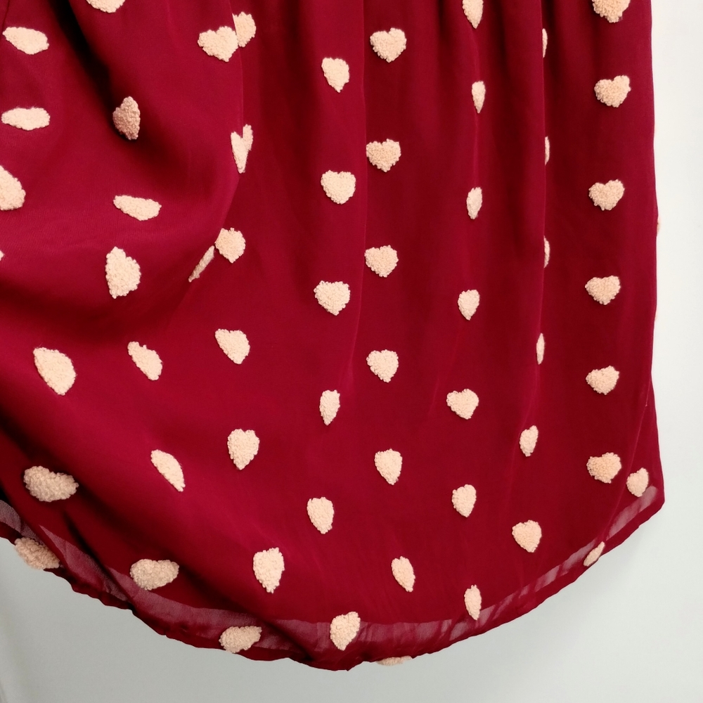Modcloth Hearts A Flutter Red Fit And Flare Dress - image 5